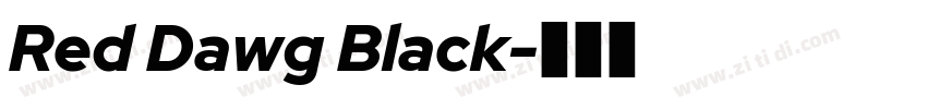 Red Dawg Black字体转换